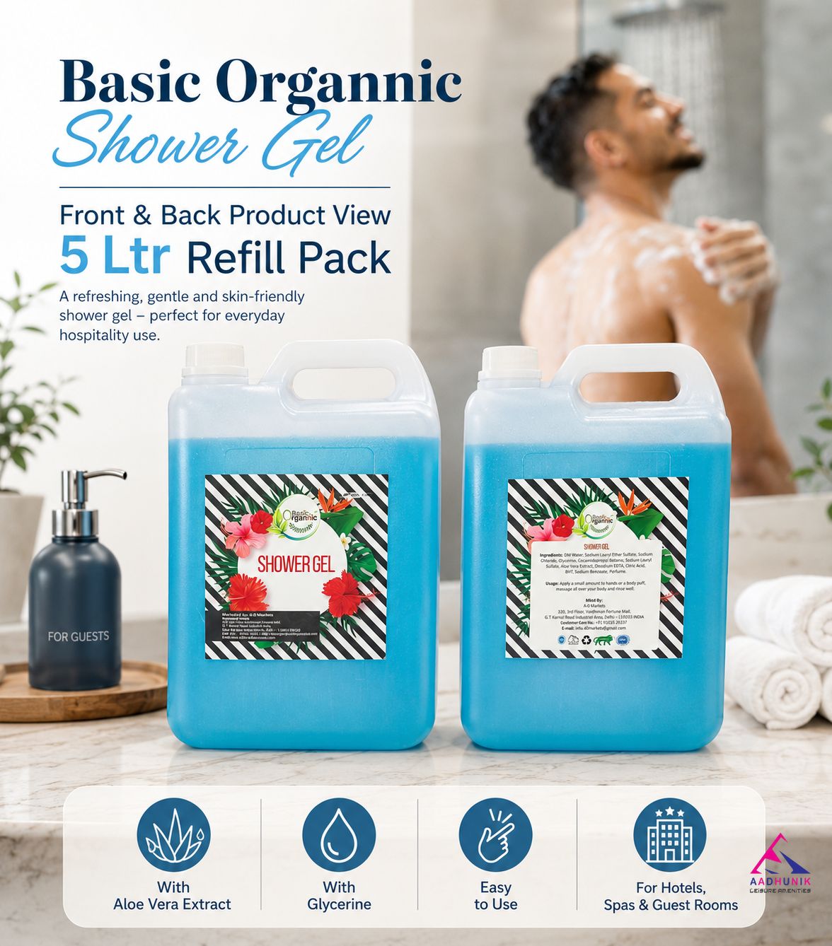 Basic Organnic Shower Gel 5Ltr CAN - Image 7