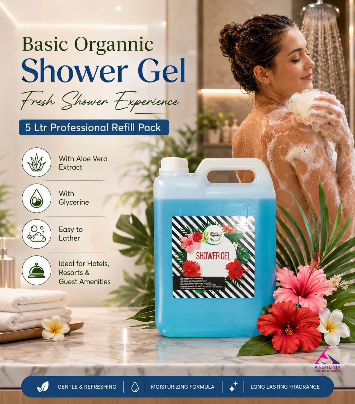 Basic Organnic Shower Gel 5Ltr CAN - Image 8